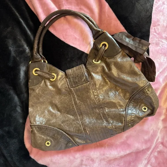 Juicy Couture Brown Leather Shoulder Bag - Picture 4 of 13